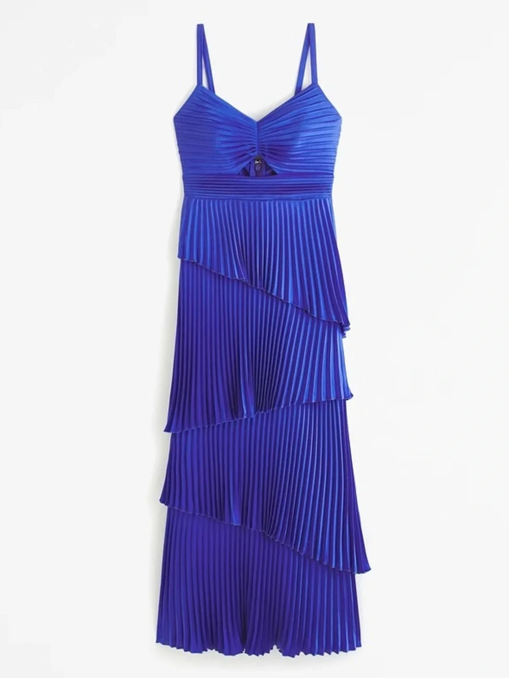 Abercrombie & Fitch Giselle Pleated Tiered Maxi Dress